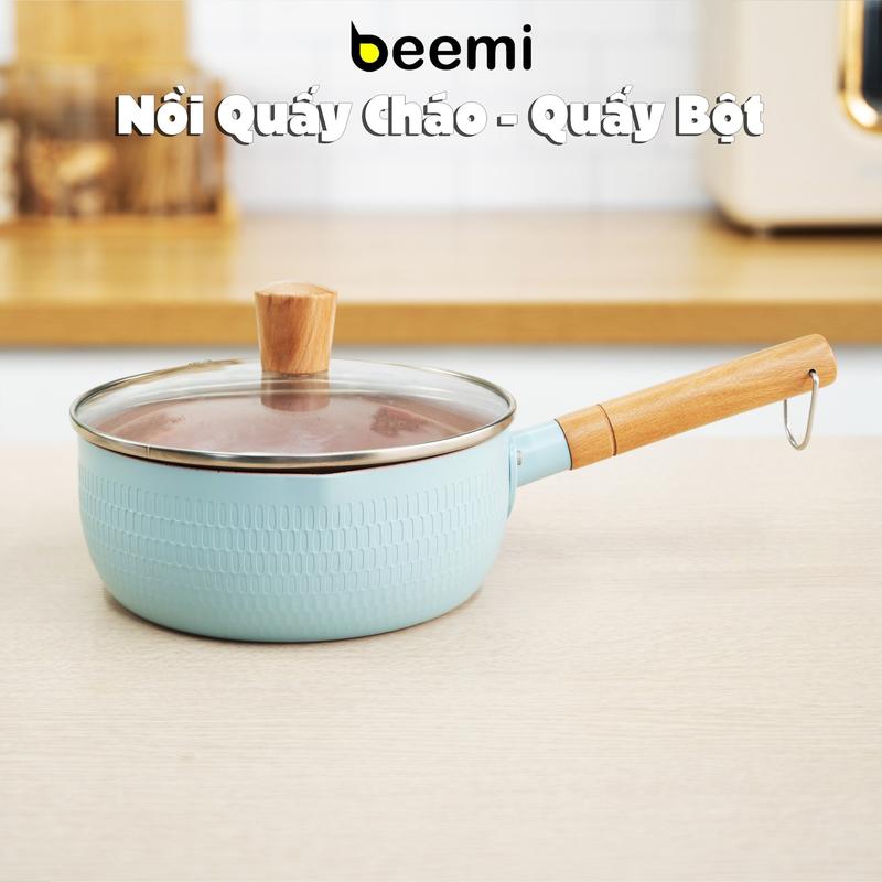 [TẶNG NẮP] Chảo chống dính vân đá 18cm dành cho mọi loại bếp, chảo đá chống dính bếp từ cao cấp, nồi quấy cháo, quấy bột cho bé