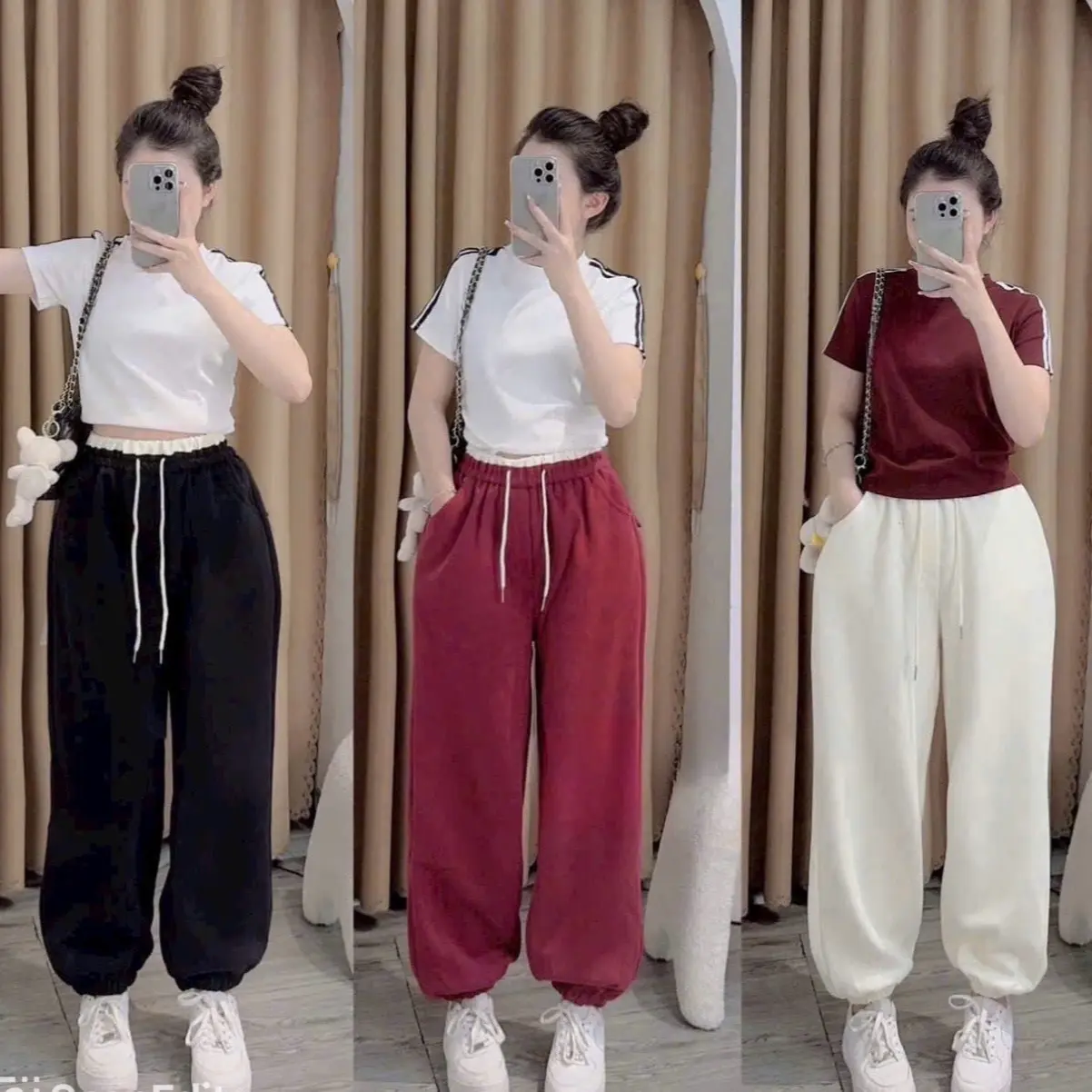 QUẦN BOM NỈ ÉP BY HT CLOTHINGS - quần nỉ ép bo chân phong cách trẻ trung năng động Women