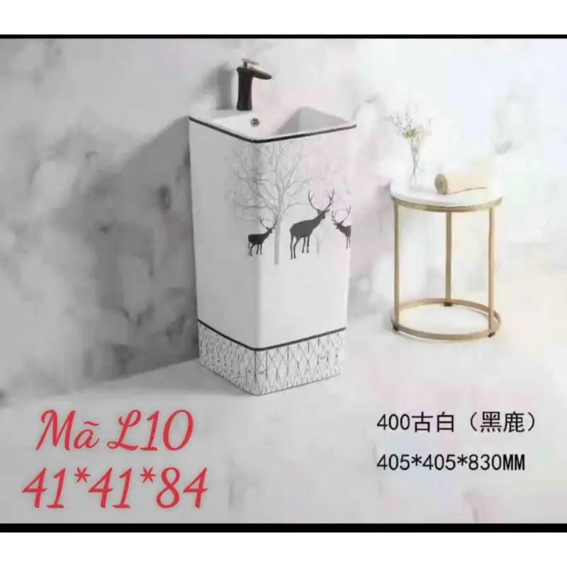 Chậu rửa mặt nghệ thuật chân đứng con hươu 1
