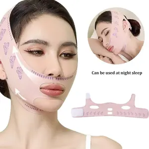 Masker Tidur Face Shaping Kecantikan Wajah V Pembentuk Menghilangkan Lipatan Nasolabial Perban Bernapas Dan Elastis Untuk Mengencangkan Dagu