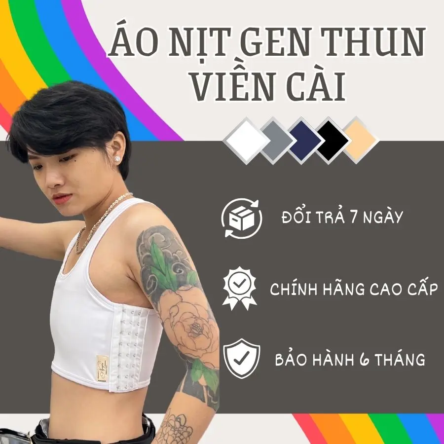 Áo Nịt Ngực Có Gen Có Viền Cài Hông Lót Bó Định Hình Tomboy Thể Thao Tập Gym Nữ Ba Lỗ Thun Trơn Bigsize Nguyễn Nguyên
