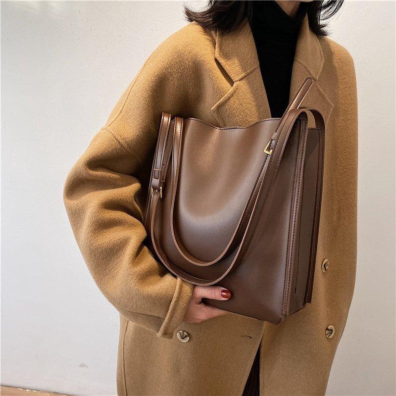 One bag on the shoulder, retro-large tote bag of women, fashionable bag 1