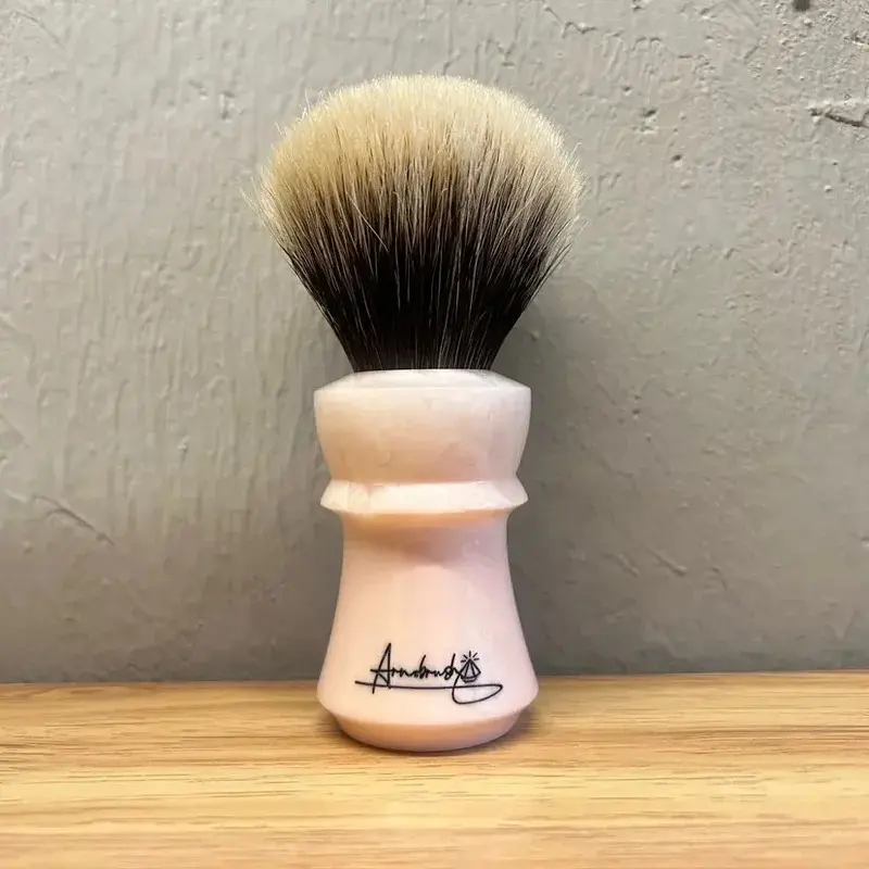 ARNO- Shark Powder Ice Transparent Engraving Shaving Brush Resin