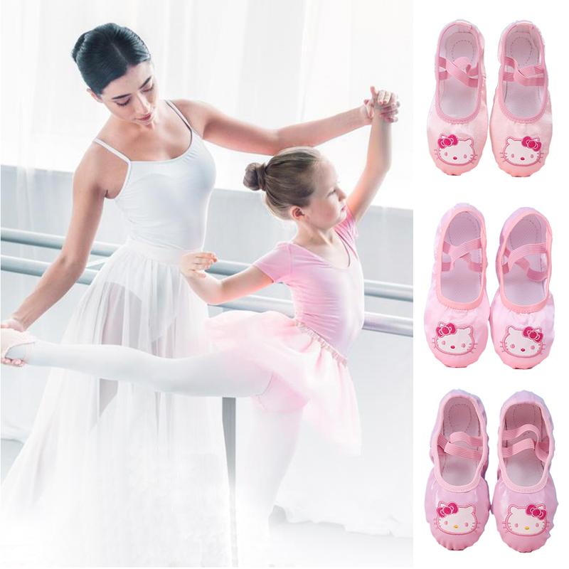 Product Introduction of Girls Cartoon Ballet Shoes Kids Dance Slippers Professional Soft Sole Ballet Dance Girls Female Ballet Yoga Gym Dance Shoes #445949 37