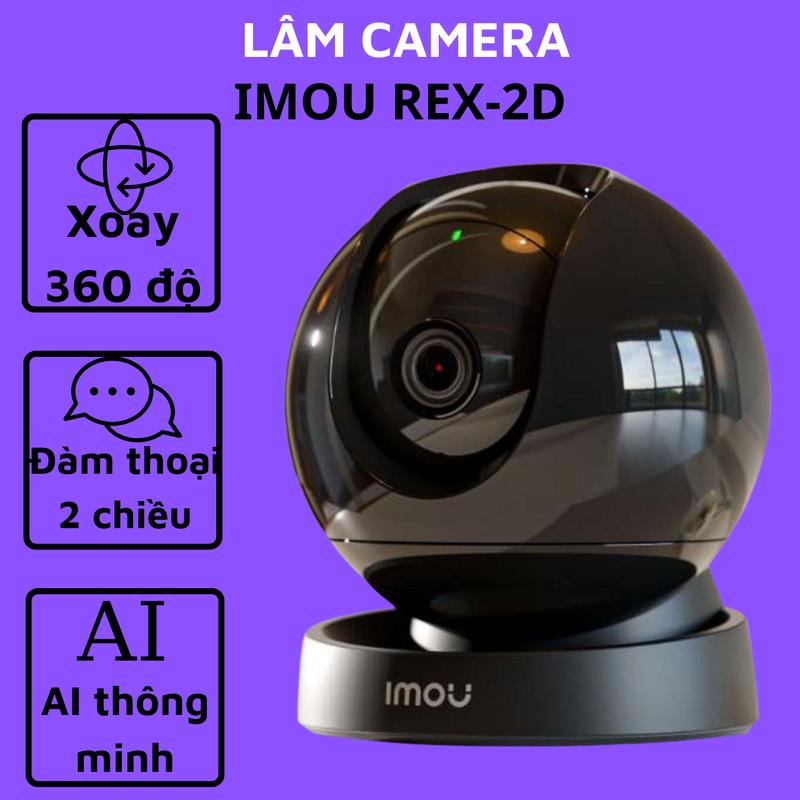 Camera Wifi trong nhà Imou Rex 2D 3K-5M IPC-A46 Theo dõi thông minh Đàm thoại 2 chiều  ( mua 1 camera tặng 1 chân đế )