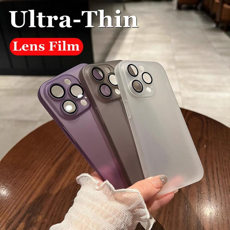 Ốp Điện Thoại siêu mỏng 0,38mm cho IPhone 11, 12, 13, 14, 15 Pro Max, 14, 15Plus, vỏ mềm mờ với vỏ bảo vệ máy ảnh Phụ Kiện