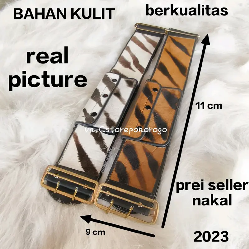 OTOK CORETAN 9&11 CM COKLAT DAN PUTIH / OTOK BOPO / SABUK BOPO / SABUK WAROK / OTOK KULIT / OTOK MURAH / WAROK PONOROGO 4