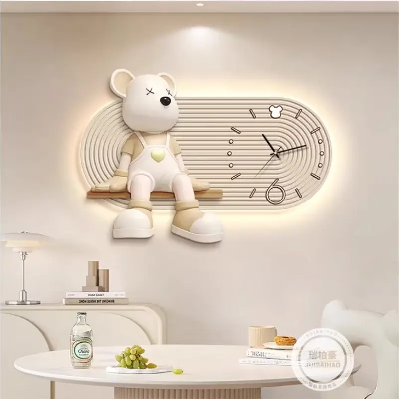 Đồng hồ gấu beatrick trang trí decor treo tường Decor Phòng Trang Trí Nhà đồng  hồ 6