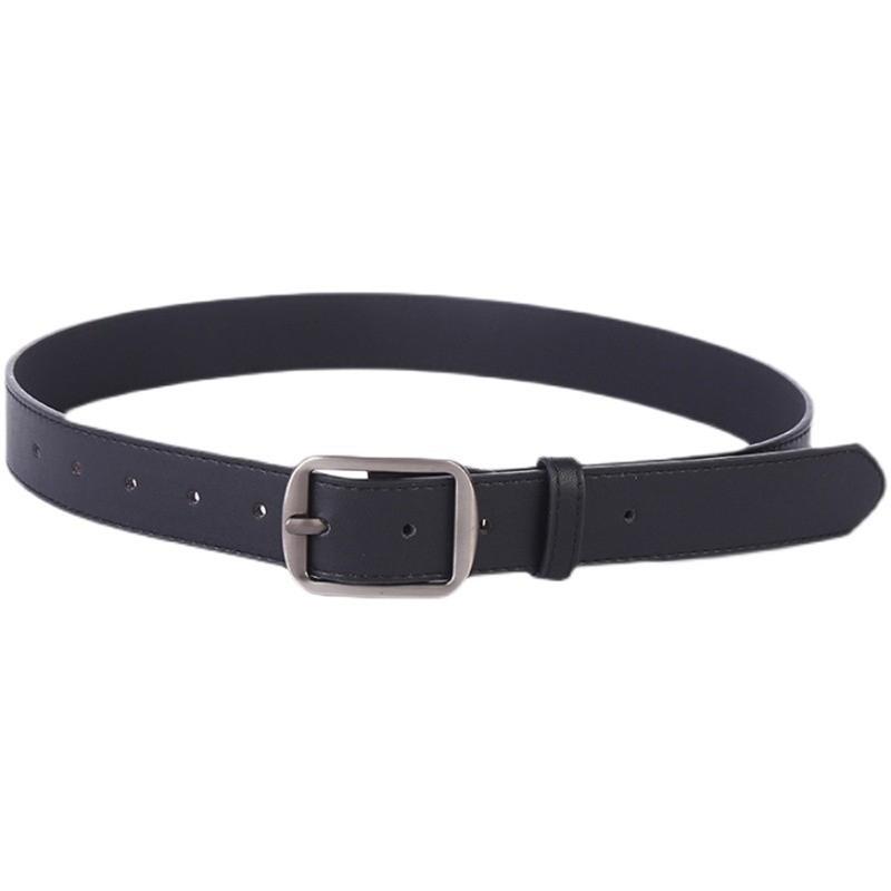 Simple High-end Sense Belt Women's Korean-style New All-match Jeans Decorative Belt Male Student Trouser Belt Matte Silver 7