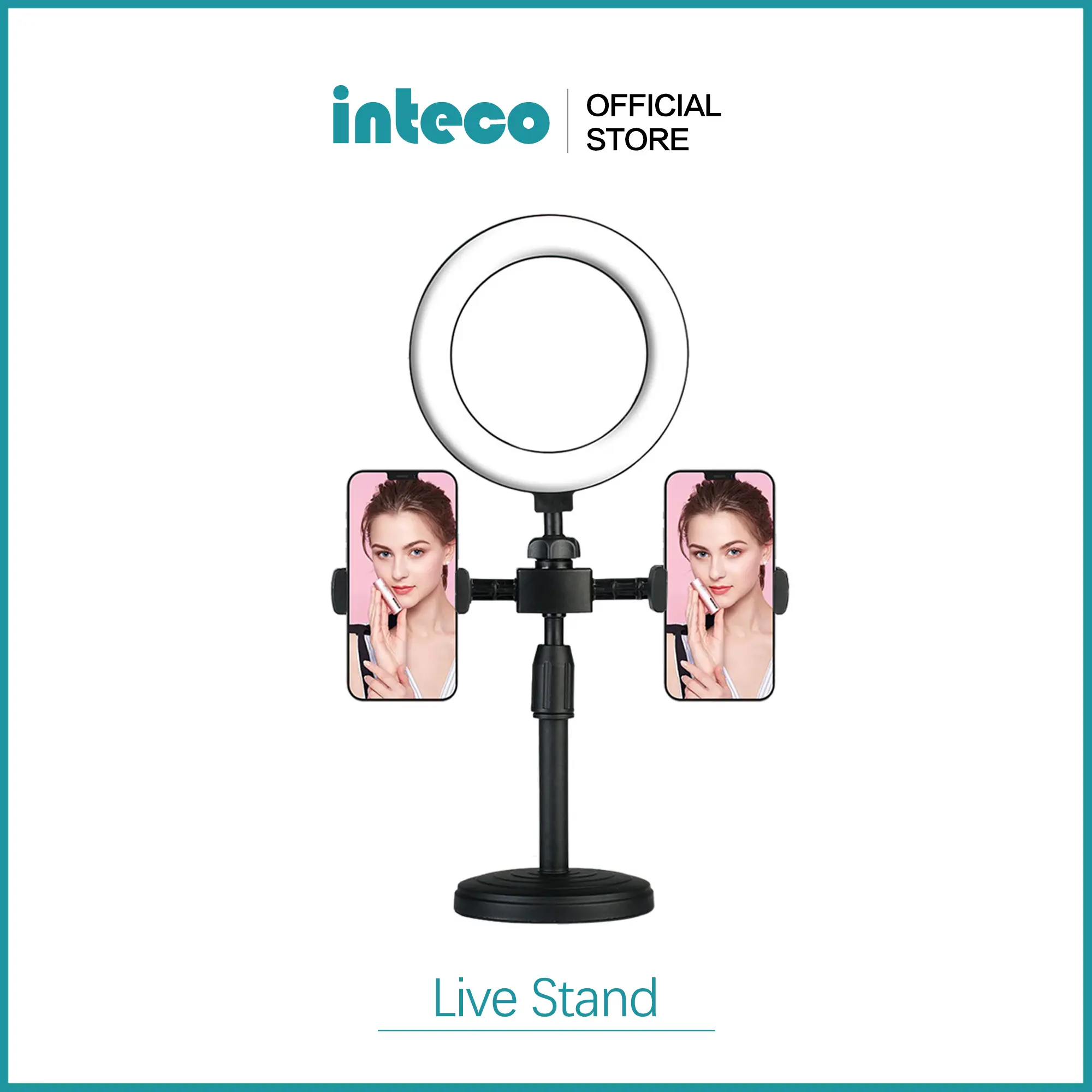 Lightning Ring Light 16cm+HP Tripod+2 Holder Mini Stand Selfie Streaming Tripod Usb Vlog Lampu