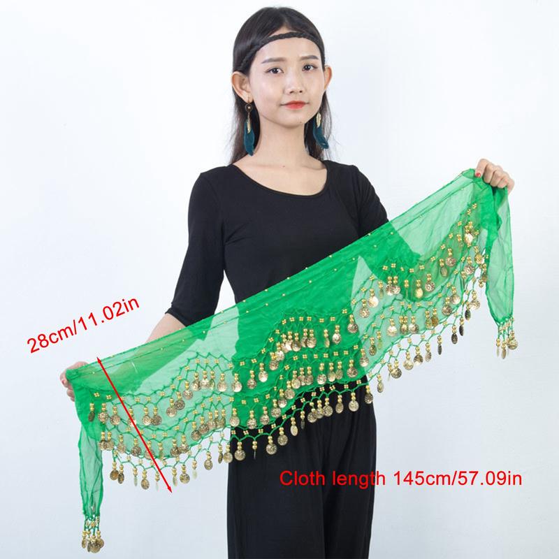 Product Introduction of Belly Dance Sequins Chiffon Skirt Costumes Shiny Tassel Waist Chain Scarf Skirt Costume For Yoga Belly Dancing 26