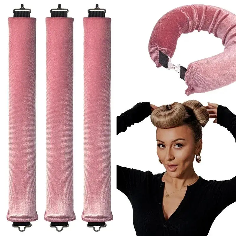 Heatless Hair Curlers Curling Rod Headband No Heat Hair Rollers Curls with Hook Sleeping Soft Flexi Rods Hair Styling Tools