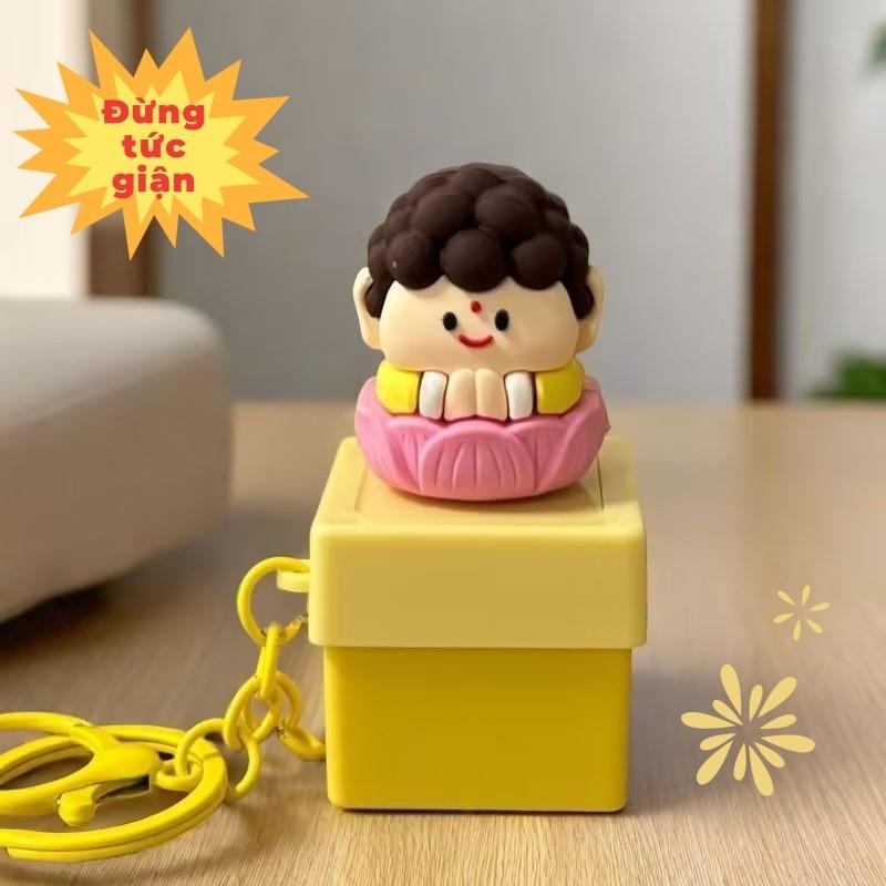 (Bản Tiếng Việt) Móc Khoá Bàn Phím Cơ Tích Đức Tịnh Tâm Kèm Giọng Nói Đèn Led Móc Khoá Keycap Dễ Thương