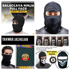 Baff Masker Motor Pria Ninja Balaclava Hani Buff Mask Slayer BandanaTouring