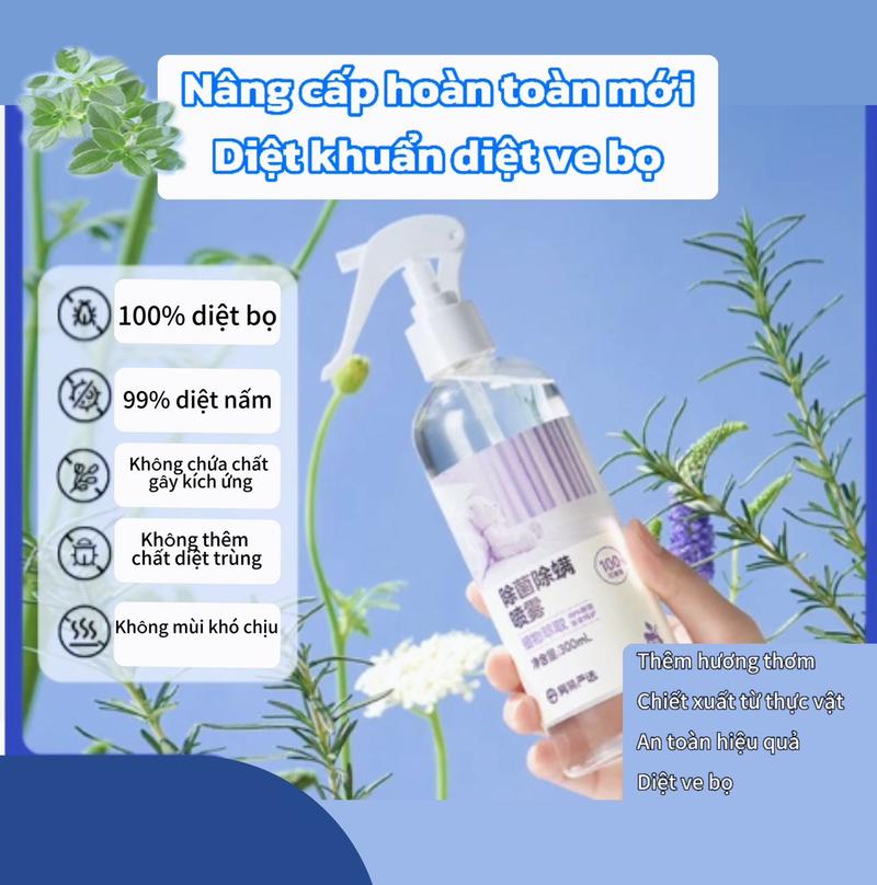 Product Introduction of Xịt diệt ve bọ, hương nước hoa chiết xuất từ thiên nhiên, khắc tinh của ve bọ trên nệm giường quần áo 4