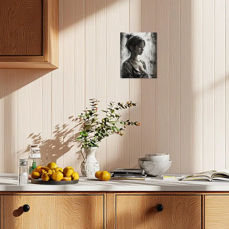 Woman Portrait Pattern DIY Painting By Numbers Kit Without Frame, 1 Set DIY Paint By Numbers Kit, Wall Art Decoration for Home Living Room Bedroom 7