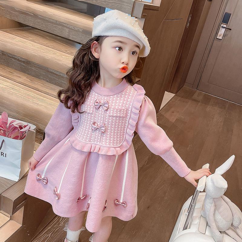 Váy Trẻ Em Phong Cách Phương Tây Hợp Xu hướng Và Thường Ngày Dễ Phối Đồ Váy Len Mùa Xuân Và Mùa Thu Cho Bé Gái Váy Công Chúa Cho Trẻ Em Váy Dệt Kim Cho Em Bé Hàng Mới Về Mùa Xuân Váy Nữ Cao Cấp