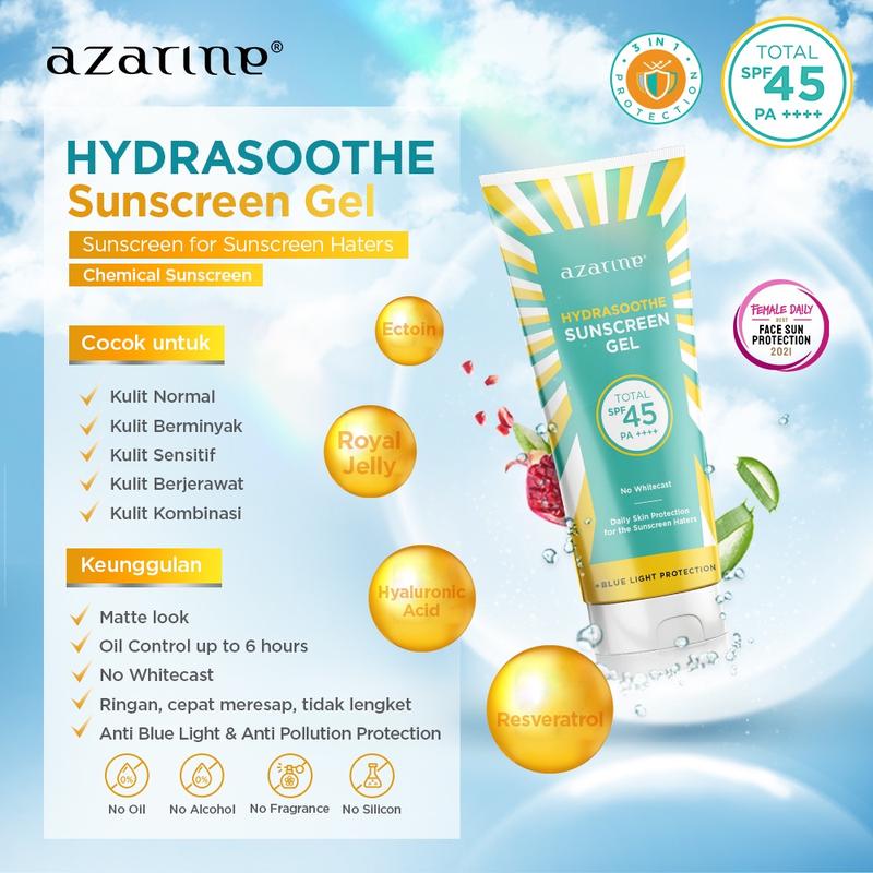 (PROMO) AZARINE - Hydrasoothe Sunscreen SPF 45 Series BUKAN BUNDLING 1