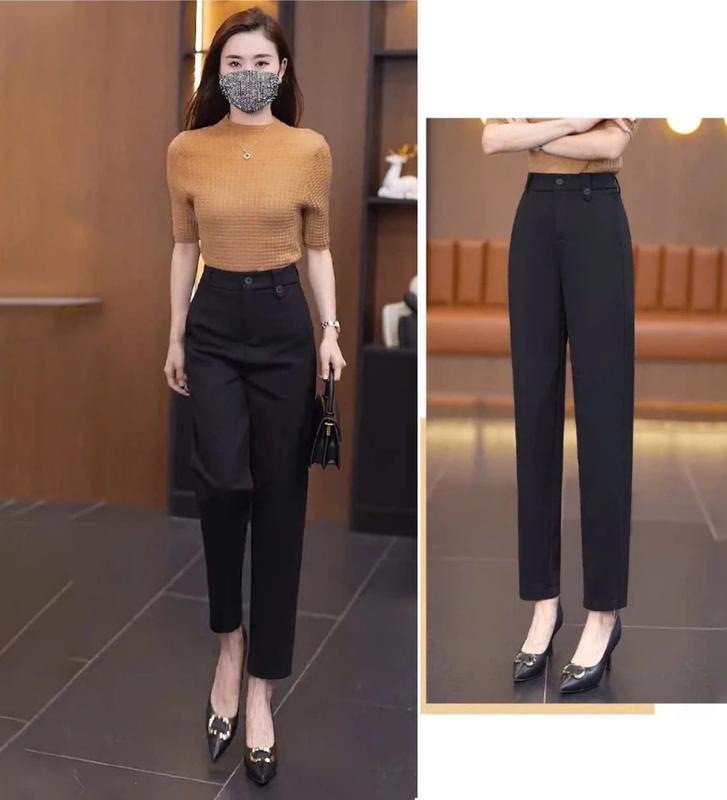 Quần Tây Baggy Nữ Lưng Cao - Phong Cách Tối Giản, Thoải Mái Cho Mọi Hoạt Động - Women, Pants 2