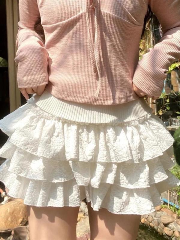 Product Introduction of Váy Bánh Ngọt Váy Culottes Vải Jacquard, Thực Hành Chính Hãng, Váy Nữ, Váy Xếp Nếp 6