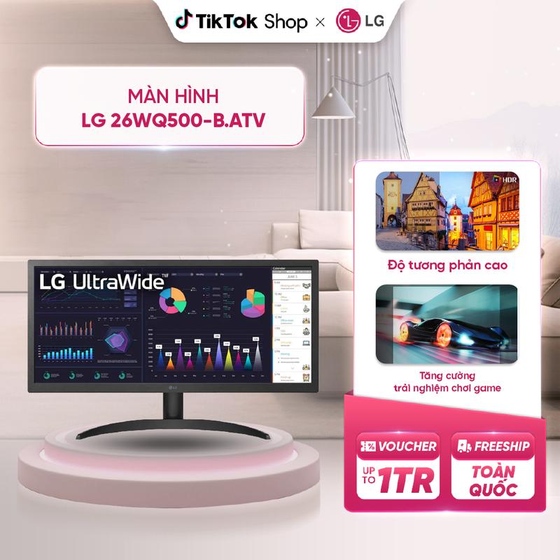 Màn hình IPS 26" 21:9 UltraWide Full HD LG 26WQ500-B.ATV với công nghệ AMD FreeSync