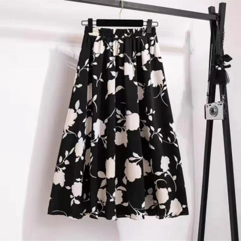 Product Introduction of Chân Váy Hoa, Chân Váy Cạp Cao Dành Cho Nữ, Phong Cách Mùa Hè, Chân Váy Nhỏ Nhắn, Dài Trung Bình Chân Váy Hoa, Kiểm Tra Đen Trên Nền Trắng, Hàng Mới Về Năm 2025 9