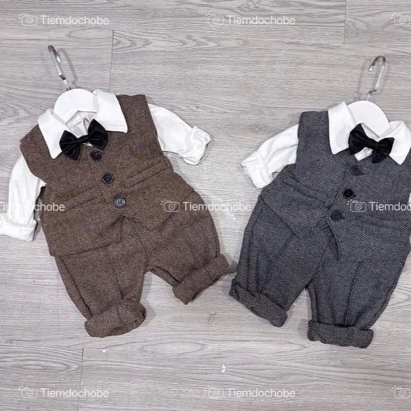 Set ghile dạ công tử 4 chi tiết cho bé 7-16kg 6