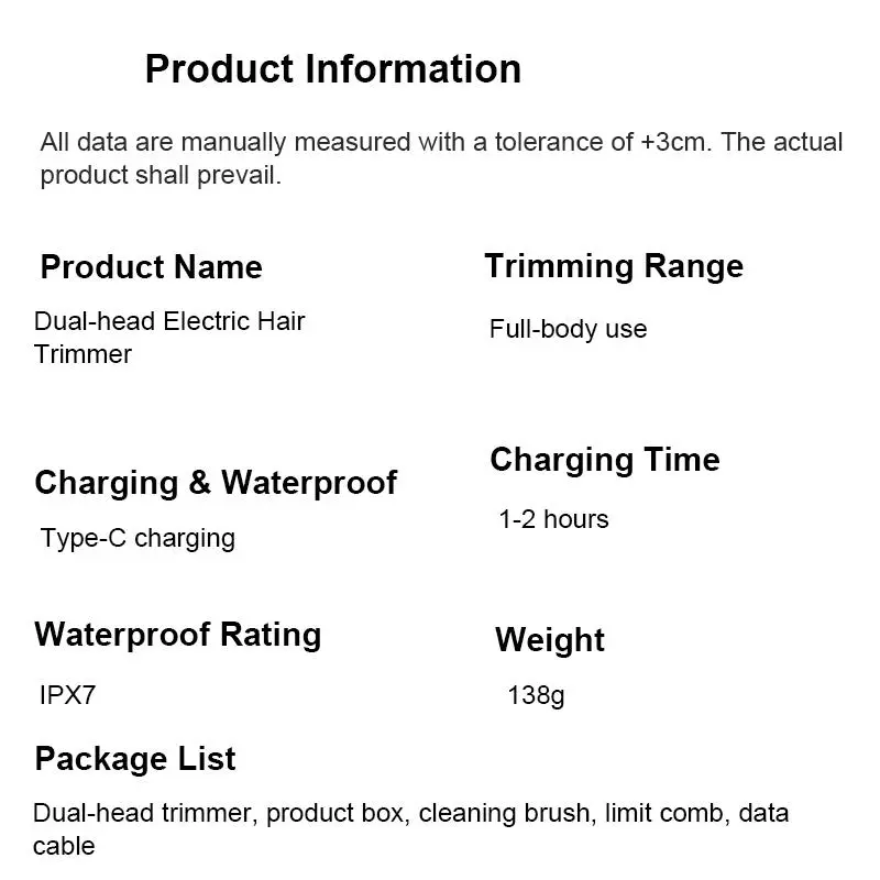 Electric Hair Trimmer, 1 Count Portable Rechargeable Hair Removal Tool for Women, Gentle Hair Removal Machine for Underarm, Bikini, Body, Face, Leg, Eyebrow 2