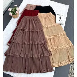(COD) Rok Susun Ceruty 4 Layer / Rok Ceruty Layer 4 / Rok Susun 4 Ceruty Premium / Rok 4 Susun Premium / Rok 4 Susun Ceruty Premium