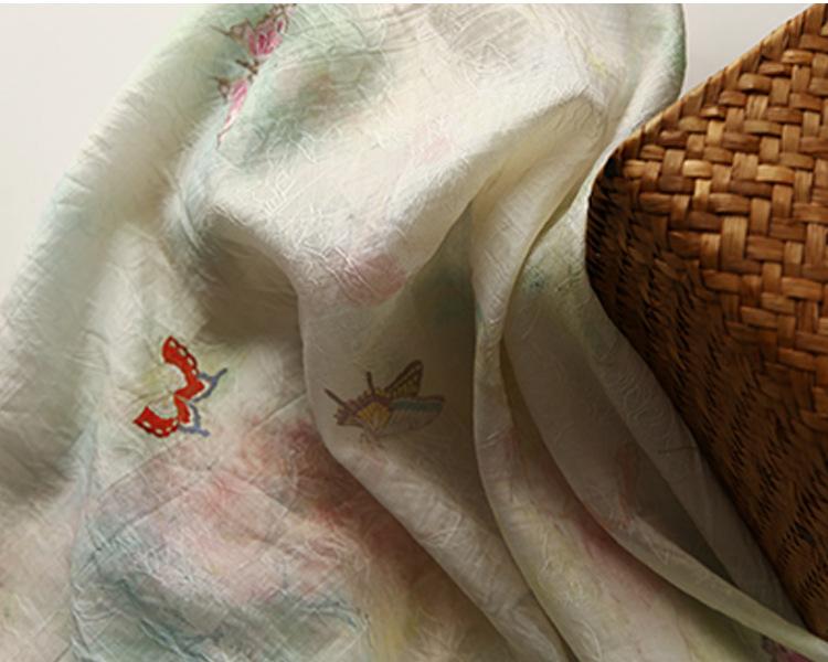 Product Introduction of Butterfly, Tencel jacquard fabric 1.5 meters wide and one meter price new Chinese national style Hanfu cheongsam dress fabric 7
