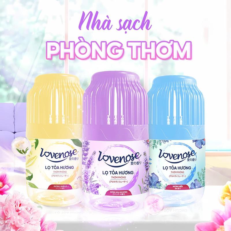 ĐA KHO Lọ Tỏa Hương Lovenose Công Thức Mới Thơm 360 độ thanh lọc không khí khử mùi phòng thế hệ mới Dầu Thơm Phòng Bếp Nhà Vệ Sinh nuoc thom tinh da Nước Hoa