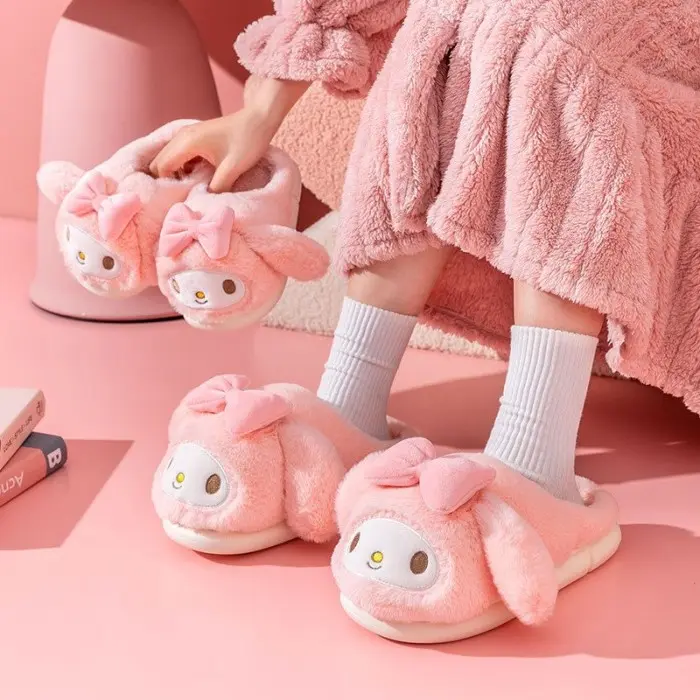 TERLARIS SANDAL RUMAH SANRIO MELODY PINK SEPATU KAMAR IMPOR 1