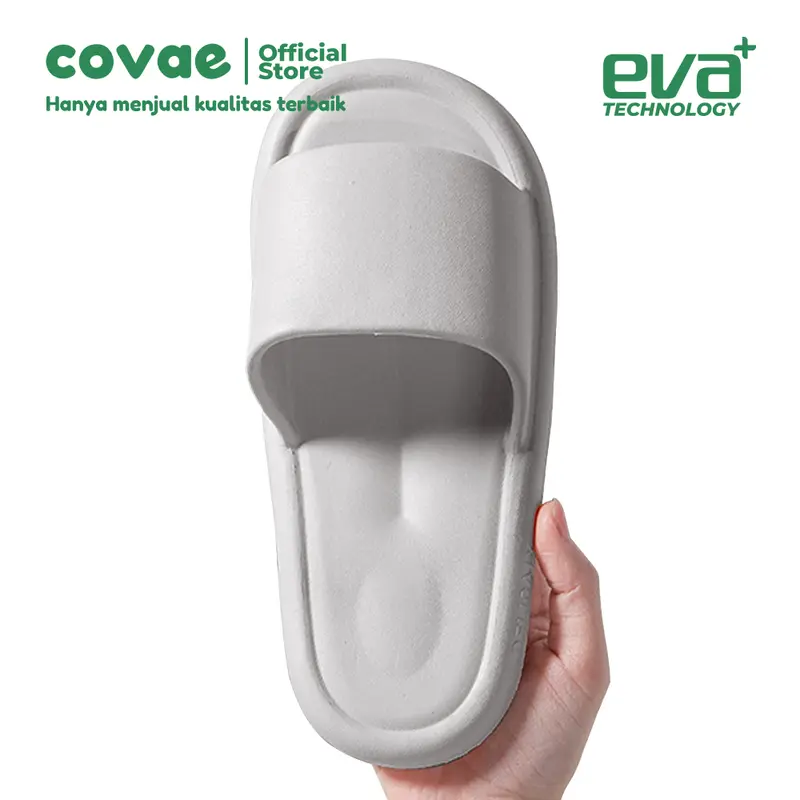 COVAE Sandal Clay 2 New Model Sandal Slide Pria Super Empuk Ringan Anti Slip - Grey 2