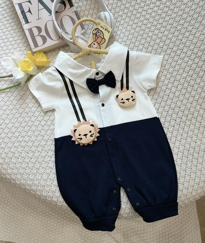 Sét Body Công Tử Cho Bé Trai 4-10 kg chất vải cotton mềm mại thoáng mát cho bé trai mặc đầy tháng thôi nôi Giày Có Cổ