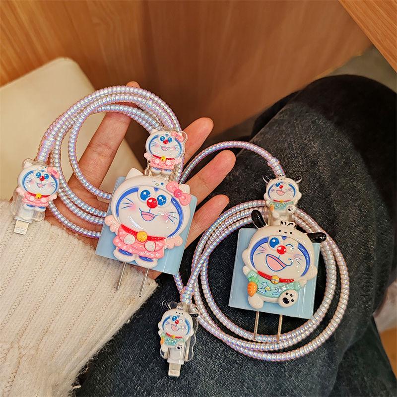 Bảo vệ cáp sạc, bọc bảo vệ sạc hình Doremon dễ thương mới nhất 2023 Phụ Kiện Phone