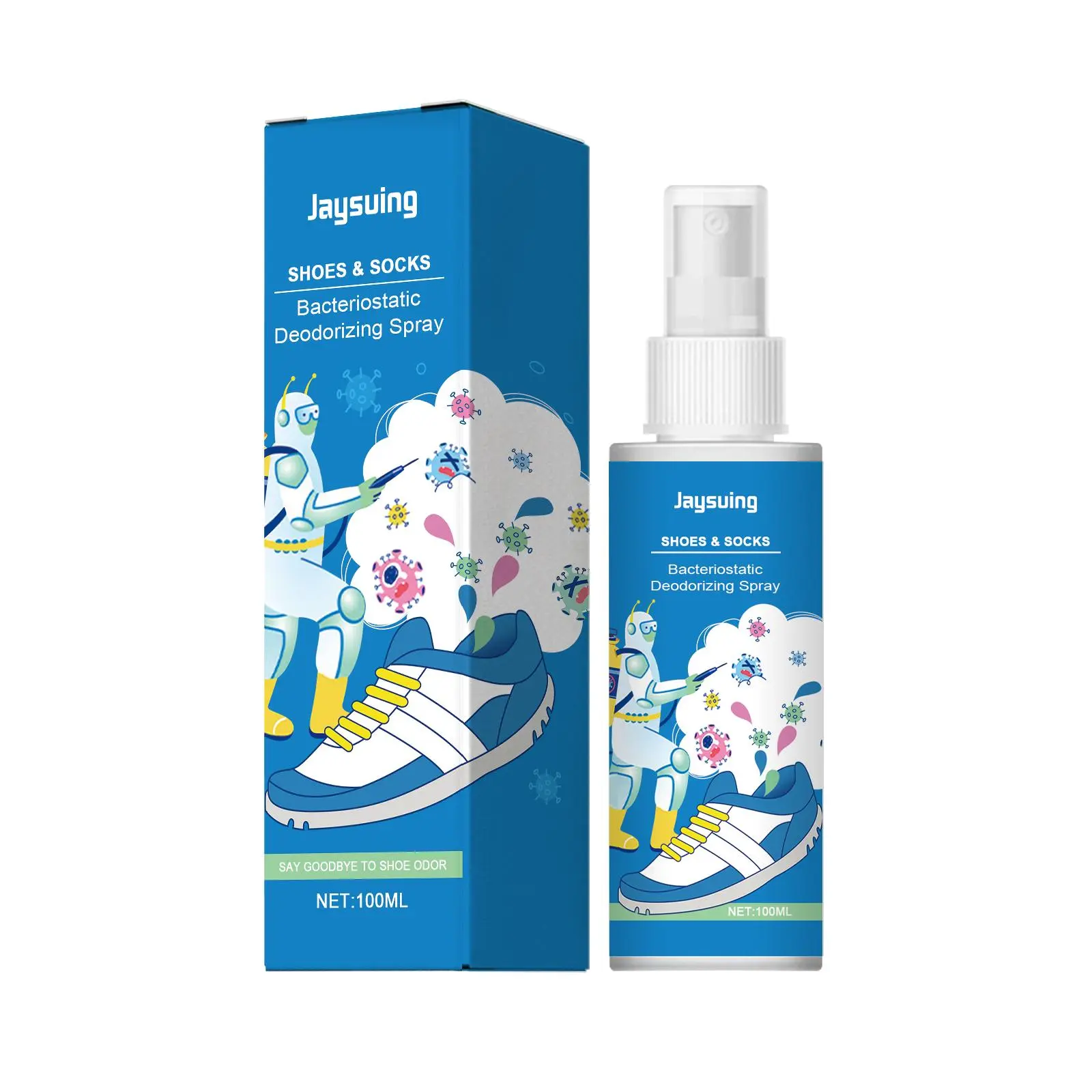 Shoe & Socks Deodorizing Spray, 1 Count Shoe Deodorant Spray, Quick Drying Shoe Deodorant Spray, Household Cleaning Supplies
