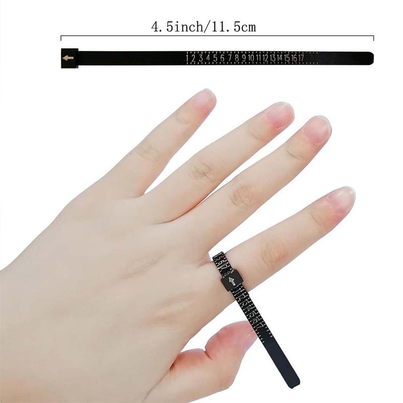 Accurate 1-17 US Ring Sizer, Plastic Finger Sizing Measure Tool For Home Shop, Ring Finger Measure, Hand Measuring Tools, Jewelry Tool 2
