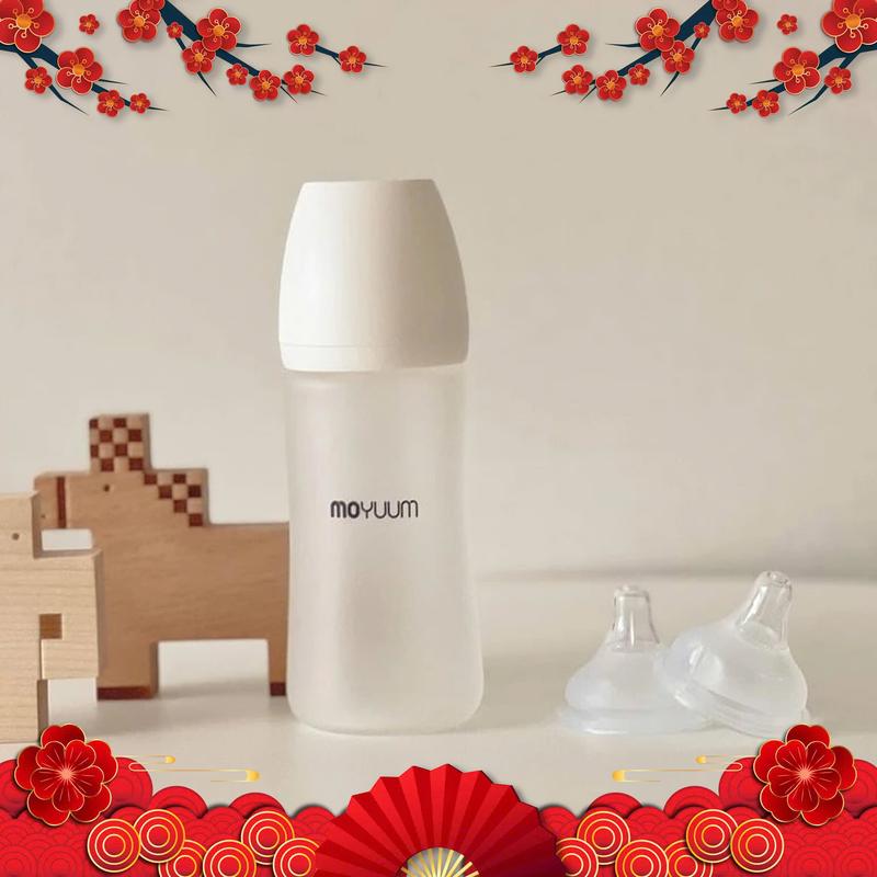    CỰC RẺ   Bình Moyuum Thuỷ Tinh Tráng Silicone 150ml 240ml Siêu Bền Siêu Đẹp dành cho các bé. bình  sữa Cho Bé binh moyu 