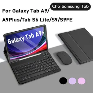Casing For Samsung Galaxy Tab dengan Keyboard Bluetooth Kompatibel dengan A9 Plus S9 FE 11 inci dan S9FE 11 inci Penutup Keyboard Magnetik