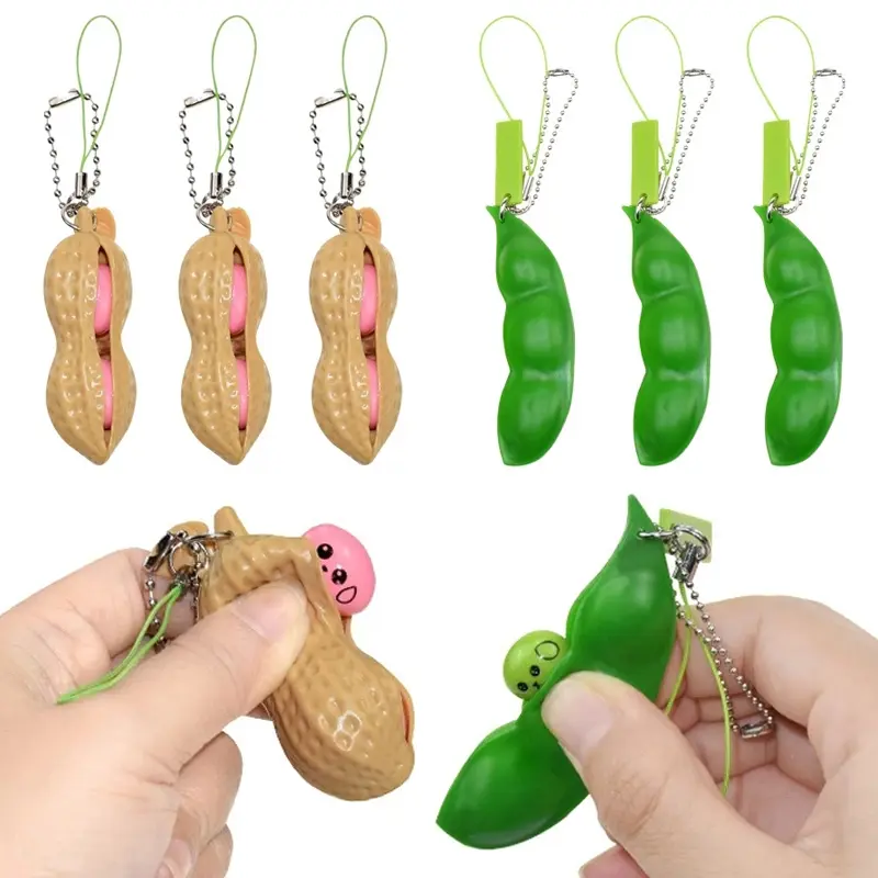Fidget Toys Decompression Edamame Toys Popper Toy Infinite Peanut Peas ...