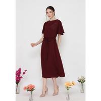 Gambar Long Dress With Pearl Detail In Maroon By Brilliant Girl - MARUN, XL dari BRILLIANT GIRLS Kota Tangerang 1 Tokopedia