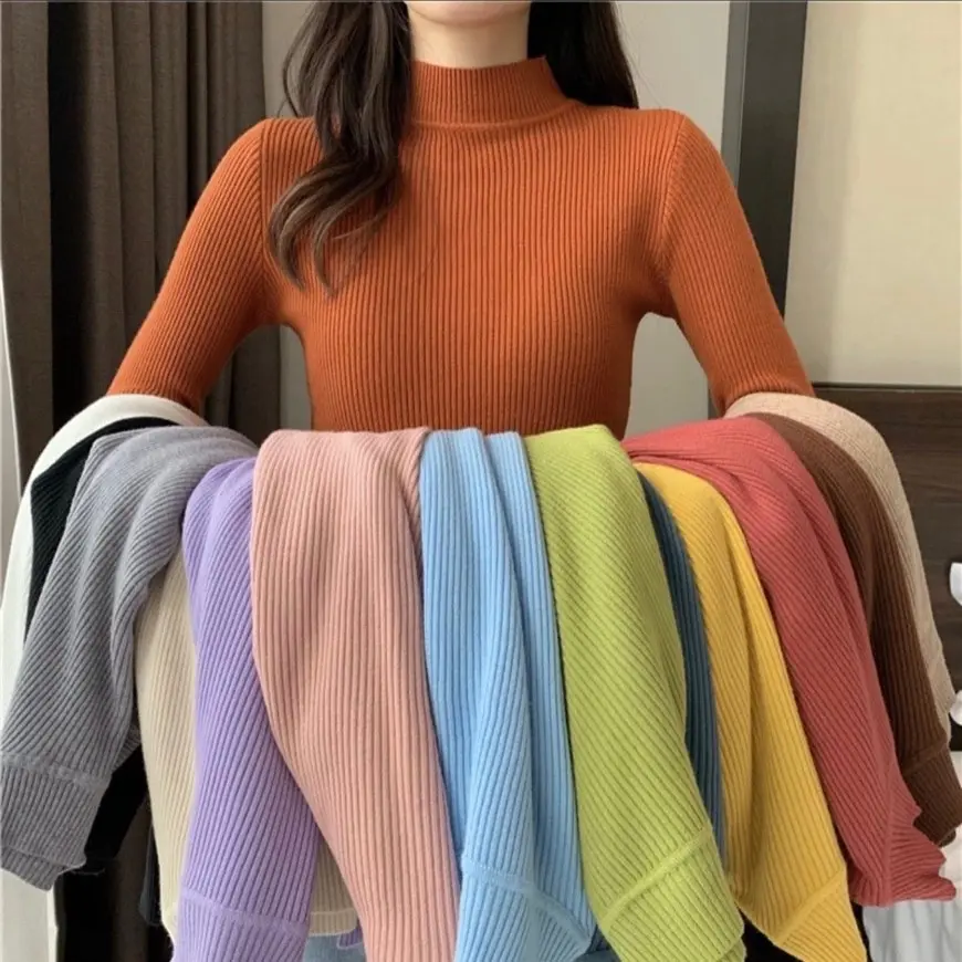 CÓ SIZE 68KG ÁO CỔ CAO THU ĐÔNG THUN TĂM HÀN QUỐC CỰC HOT CHẤT CO GIÃN