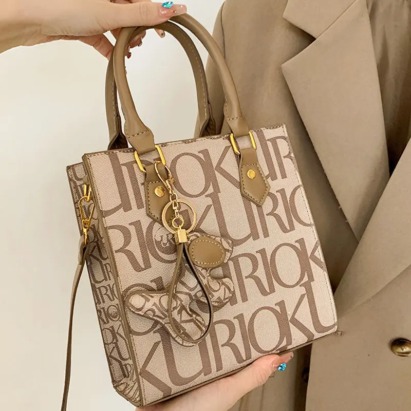 [2968-Person Collection] New Light Luxury Presbyopic Textured Handbag Fashionable Stylish All-Match Shoulder Messenger Bag High-Grade Tote Bag