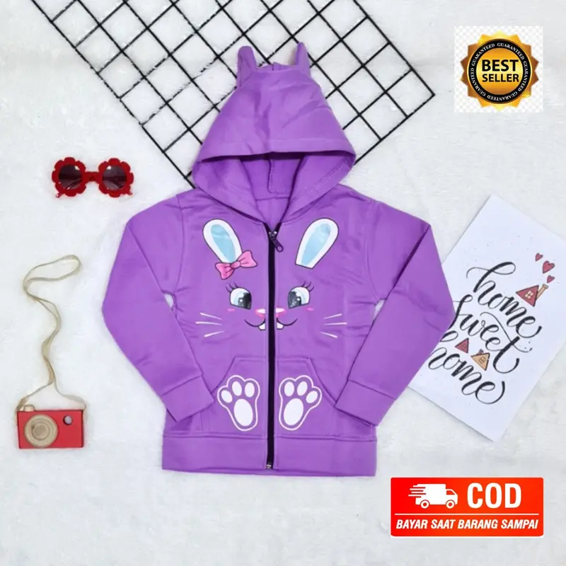 jaket anak perempuan model kuping rabbit 5