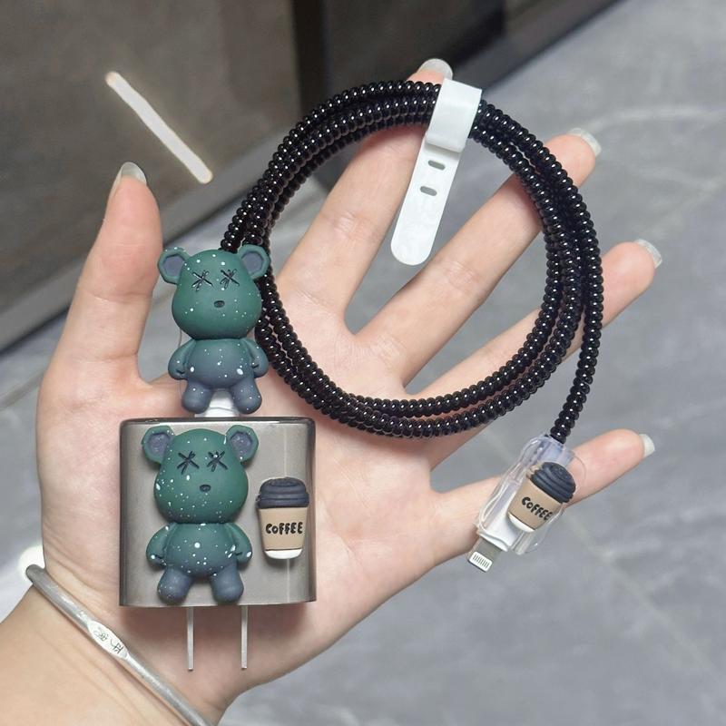 Bộ Chuyển Đổi iPhone 11 / 12 / 13 / 14 / 15, Vỏ Cáp Sạc, Bộ Bảo Vệ Cáp USB Dễ Thương, Dây Quấn Chống Vỡ, Bộ Điện Thoại Di Động, [Thanh Toán Khi Nhận Hàng] 1