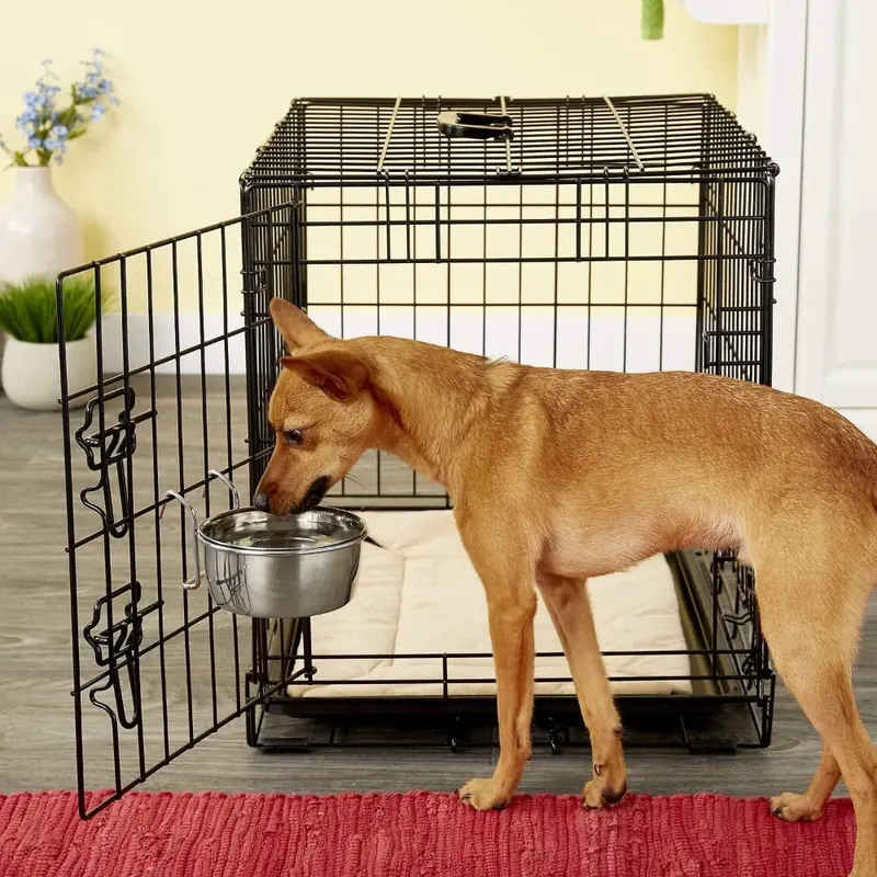 Lồng Móc Treo Bằng Thép Không Gỉ, Protable, Thích Hợp Cho Cốc, Bát Thức Ăn Và Nước Du Lịch, Bát Cho Ăn Treo Dụng Cụ Cho Thú Cưng Cho Ăn, Văn Phòng Phẩm, Bát Cho Chó, Móc Treo 5