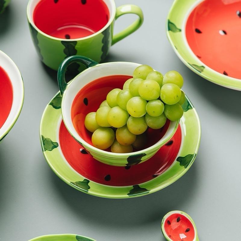Bát đĩa lẻ mẫu dưa hấu dễ thương 8