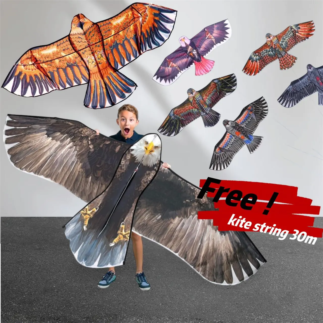 Big eagle kite for kids with string kites for adults big kite thread saranggola with tali long tail kite string flying kite line flying toy bat kite runner saranggola kite for kids camping equipment games for adult outdoor toys for kids beach games