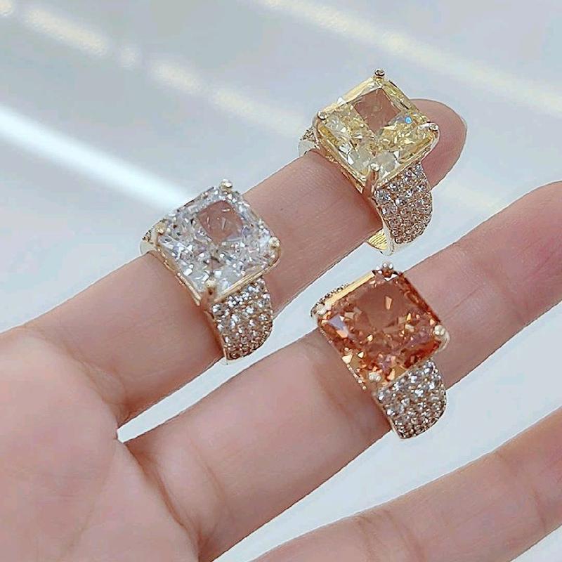 Nhẫn mặt vuông đá nam phi đồng không xi màu miền tây