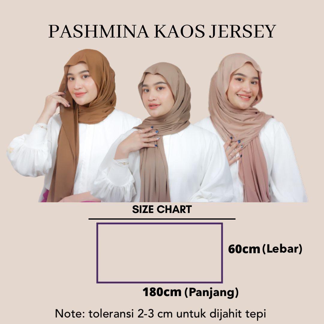 JasmineJilbab - Pashmina Kaos JERSEY Spandek Rayon Premium Turkey Oman Shawl Bisnis Muslim Hijab Panjang Kerudung